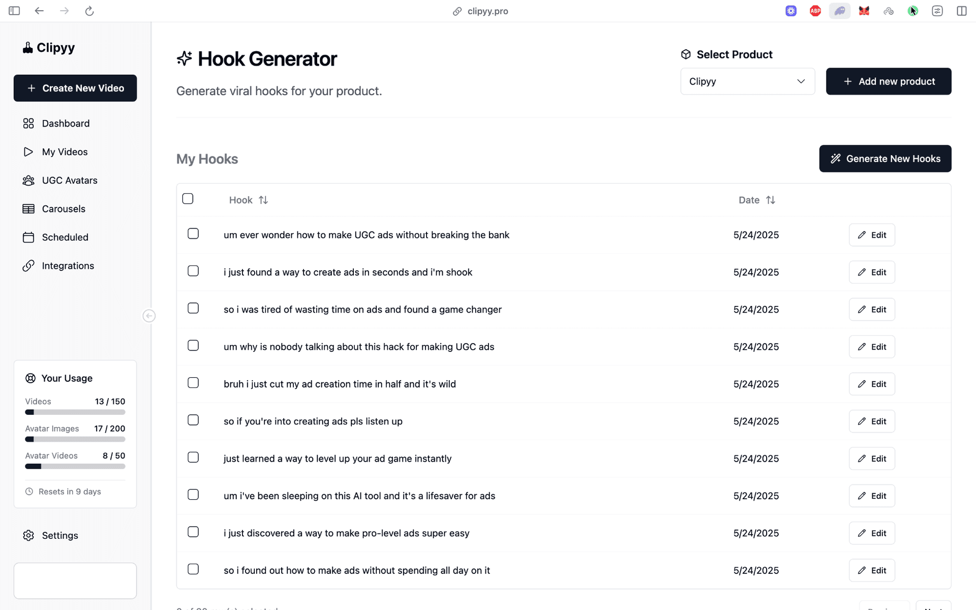 Viral Hook Generator